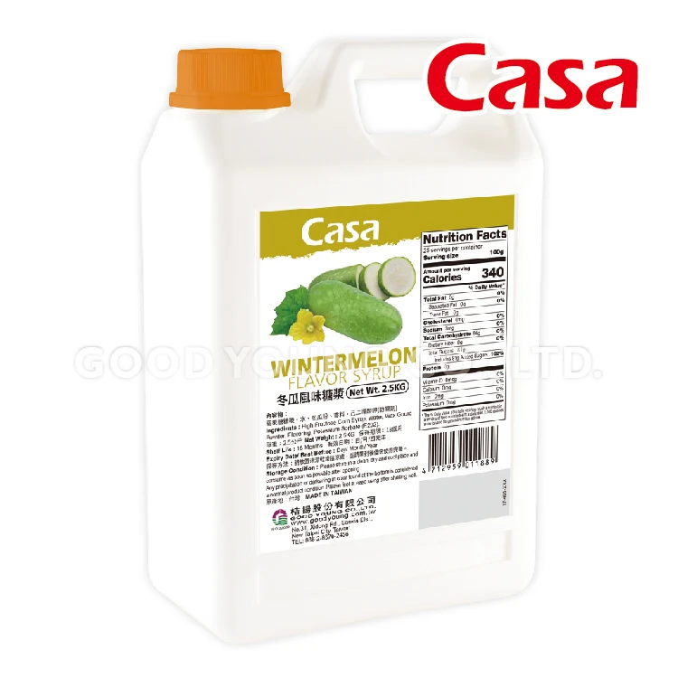 Хороший молодой чай CASA Bubble Boba жемчужный молочный поставщик коричневый сахар зимний сироп со вкусом дыни