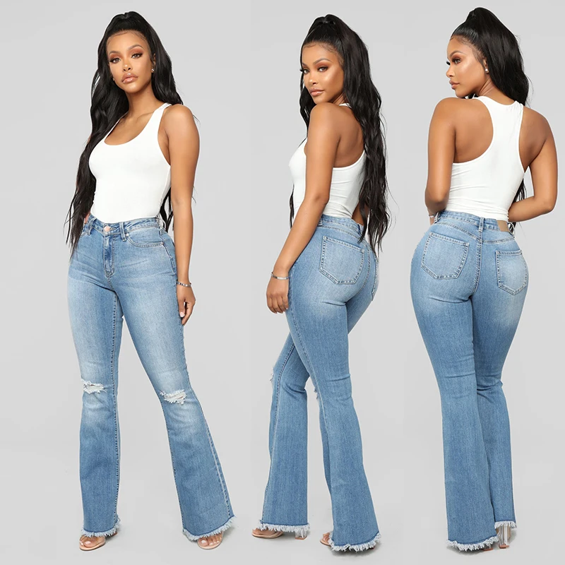 Buy > ripped jeans flare > in stock