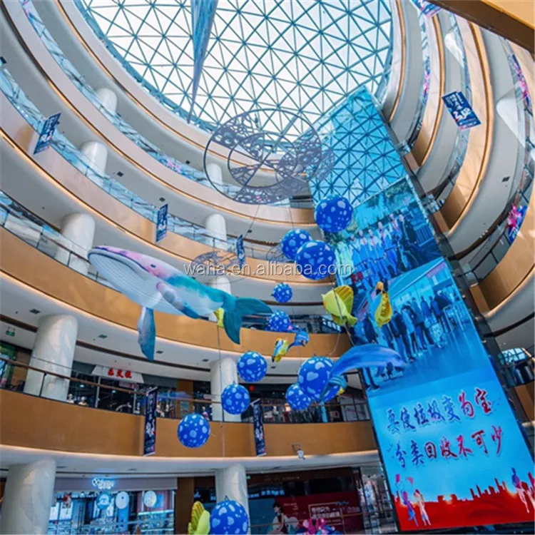 Custom Size Inflatable Ceiling Hanging Whale Fish