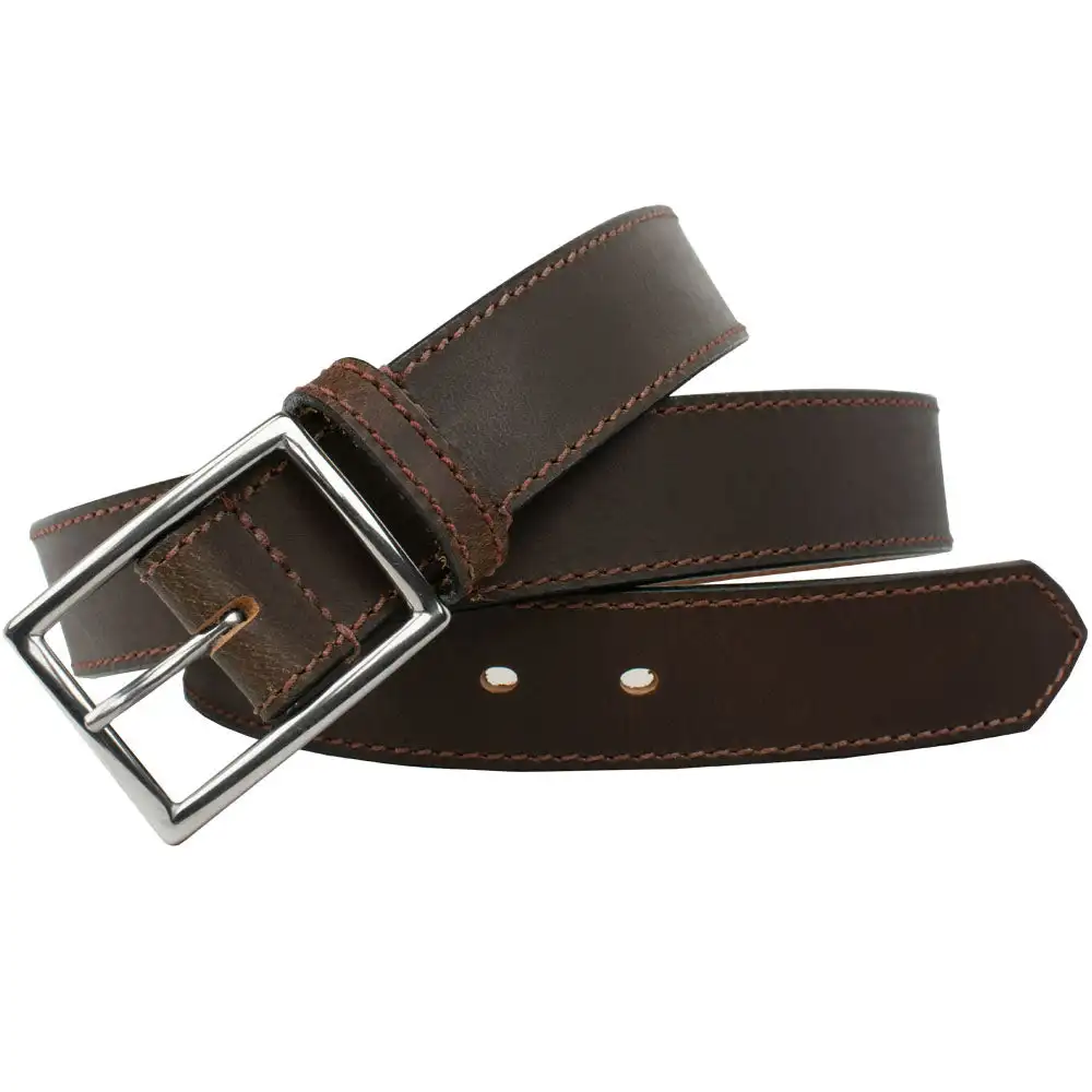 Stainless Buckle Genuine Leather Belt Brown Color - Buy Stainless ...