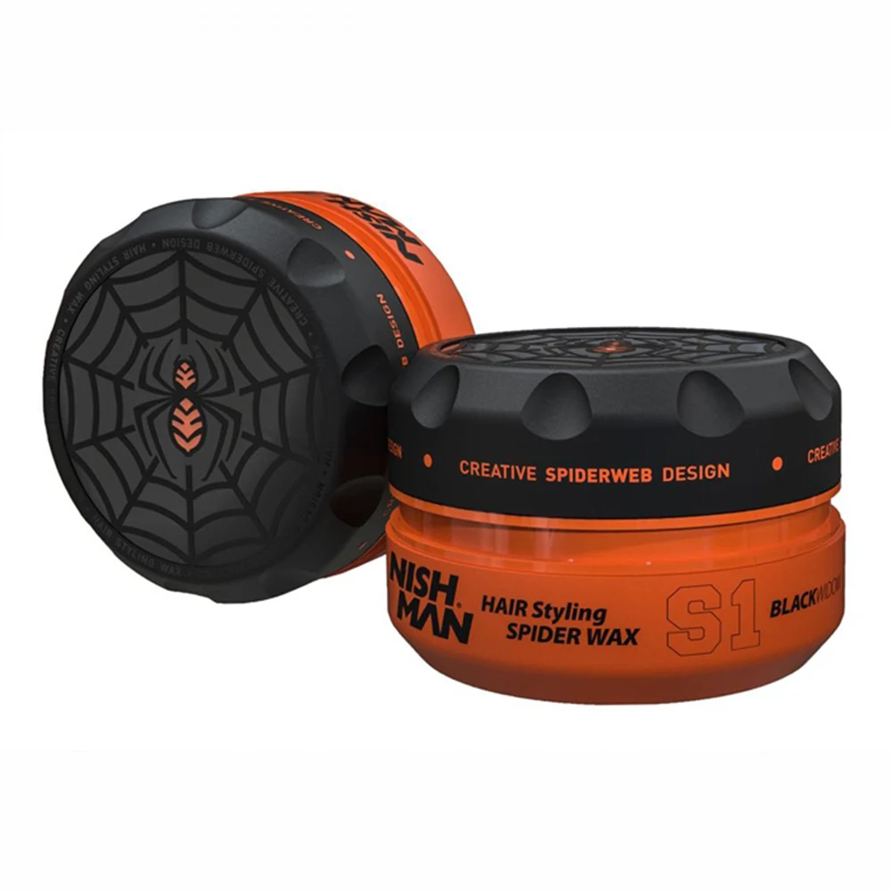 Source Strong & Flexible Holding Spider Web Effect Nishman Hair Styling Spider  Wax S1 Black Widow on m.