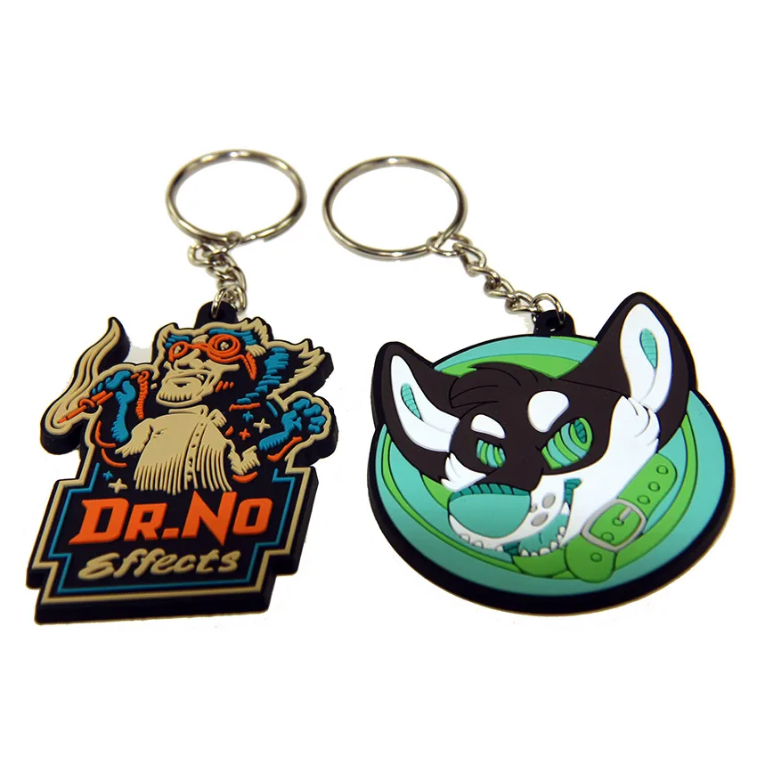 KITAC40th ノベルティ Promotional Keychain 2D Flat Embossed Custom logo Soft Pvc