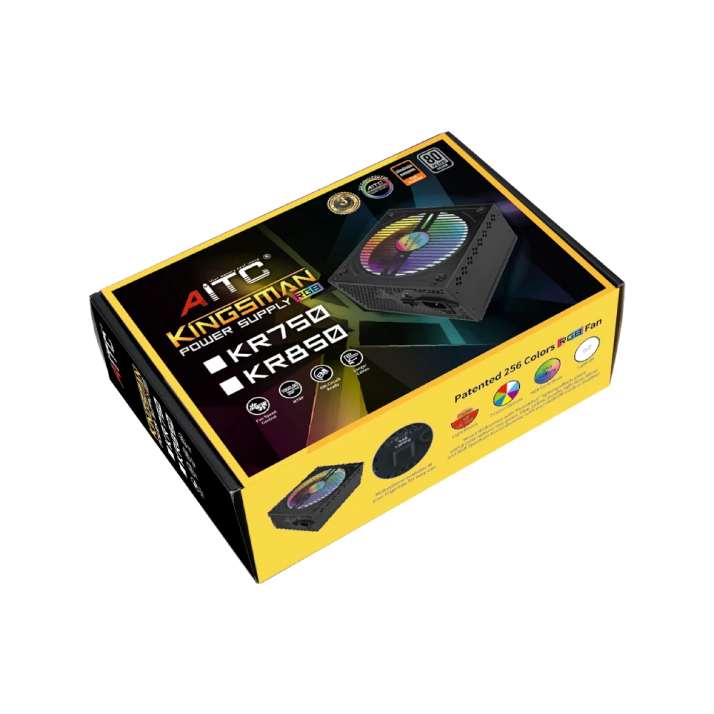 Полностью модульный блок питания RGB ATX 750 Вт 80 PLUS серебристый APFC