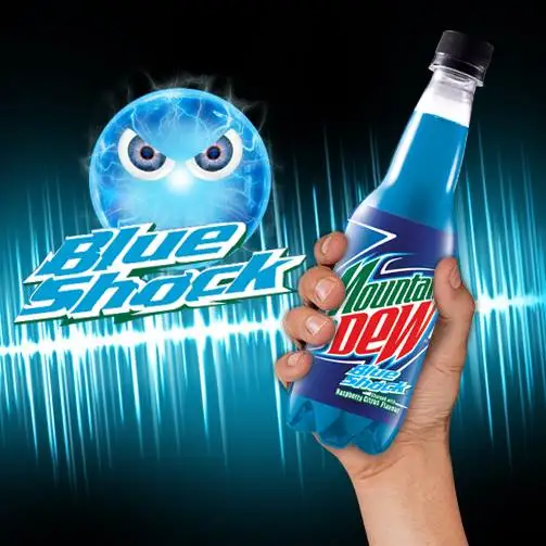 Синий шок. Mountain Dew Blue. Mountain Dew Blue Shock.