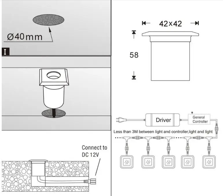 SC-F107A IP67 1.5W LED Step Light Flexible Aluminum 12volt LED Inground Uplights