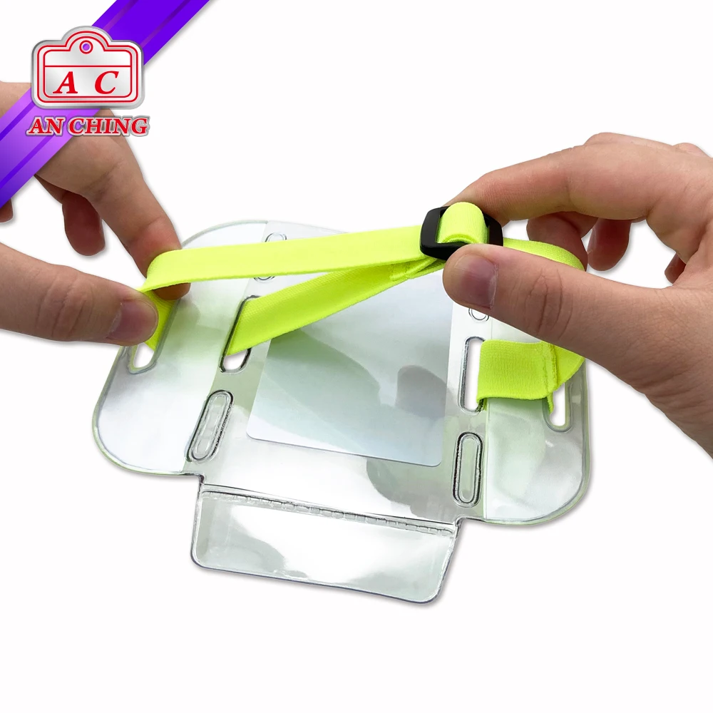 Reflective Plastic Security Armband Id Arm Band Holder Badge Buy Pvc