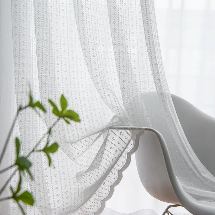 Ready Made Tulle Hotel Home s fold sheer curtain high quality