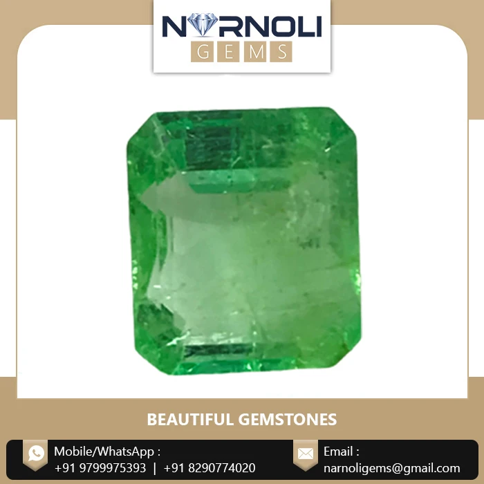 Bulk 100 Natural Beautiful Emerald Octagon Faceted Gemstone Green