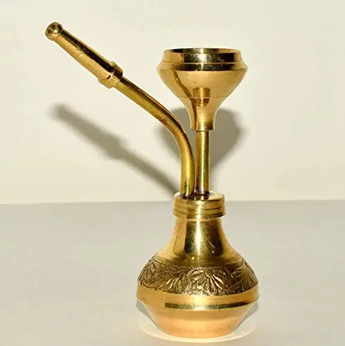 Brass Polished Metal Hookah for Use