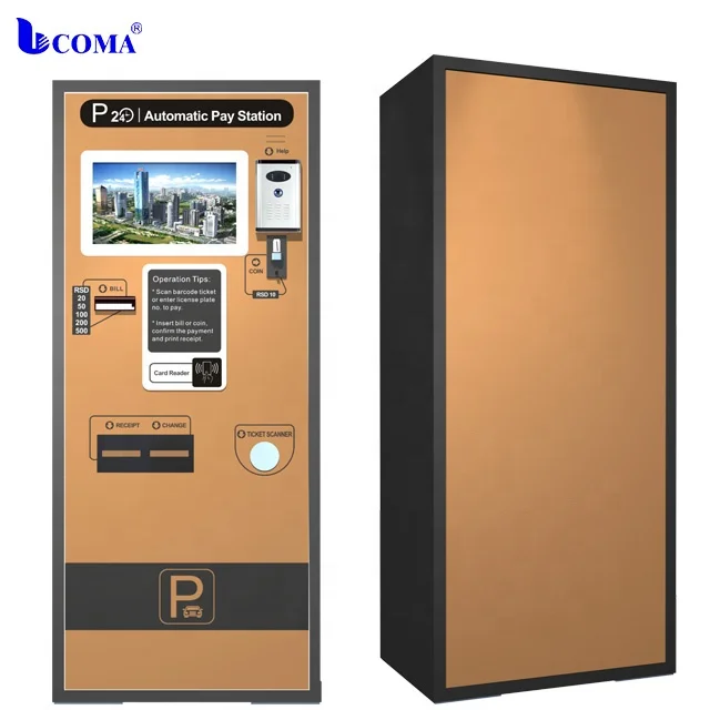 Solar Power on Street Autopay Station Pay and Display Parking Machine