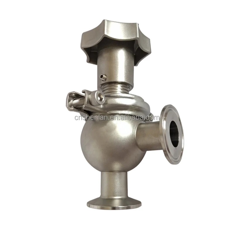 304 Stainless Steel Sanitary Tri Clamp Control Valve Manual Flow Shut Off Valve