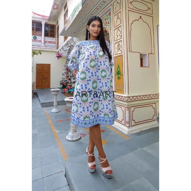 Women Maxi Cotton Dress With Pockets Midi Dress-casual/holiday Vacation  Beach Wear Flower New Printed Casual Dress - Buy Casual Holiday Vacation  Beach Wear Flower New Printed Casual Dress Women Maxi Cotton Dress