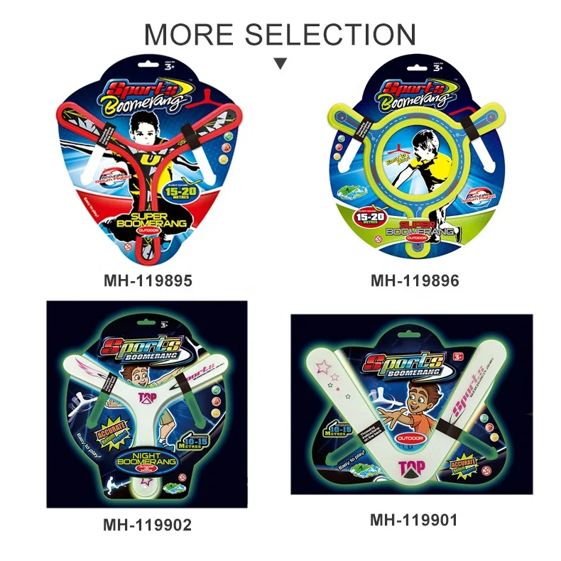 Высококачественная пластиковая спортивная игра boomerang, светящийся летающий диск для игр на открытом воздухе