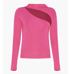 Высококачественная однотонная трикотажная подметальная машина с длинным рукавом