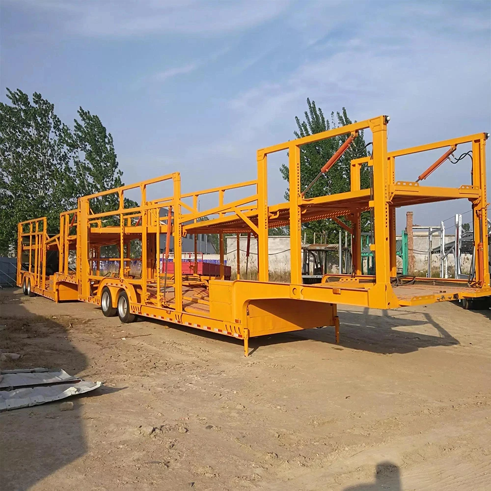 Double Deck Carrier Transport Semi Trailer Mini 5 Car Hauler For Sale