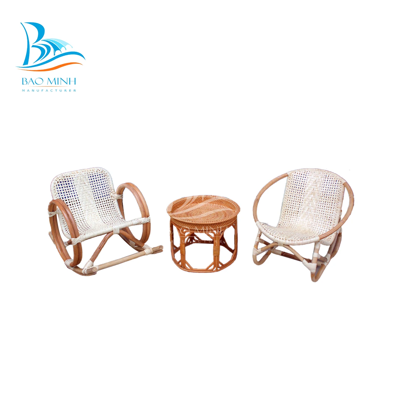 Traditional Style Rattan Rocking Chair Leisure Chair for Home Office Living Room and Hotel for Toys Babies and Dolls