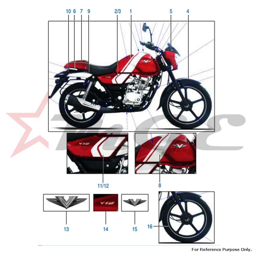 bajaj v15 all spare parts