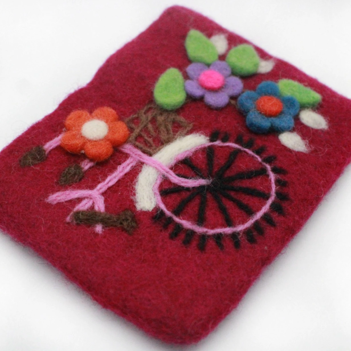 Стильный кошелек из фетра бордового цвета-женская сумка-кошелек для монет-Повседневный Кошелек-экологичный ручной кошелек-привлекательный