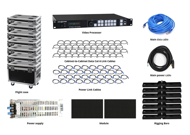 LED Panel Matrix Displays - Interior Stage LED Wall P2 P3 P4