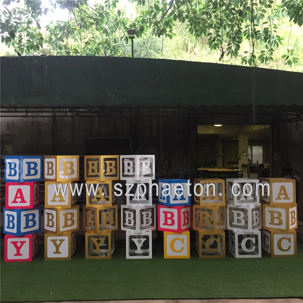 Party Supplies Baby Shower Acrylic Blocks, GIRL BOY BABY Shower Letter  Blocks for Party Decorations