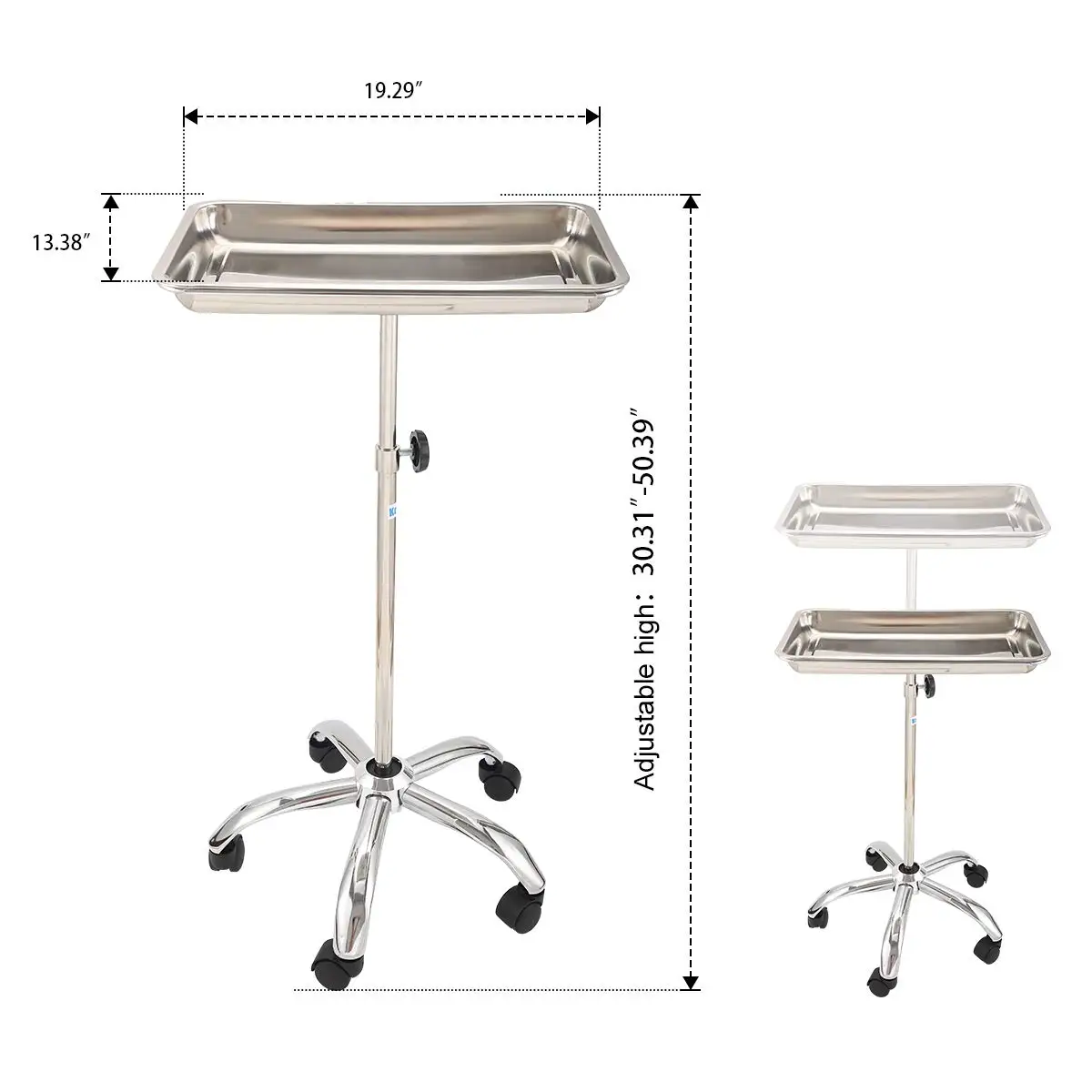 Procedure Trays with Lift Out Work Tray Upgraded Mayo Instrument Stand