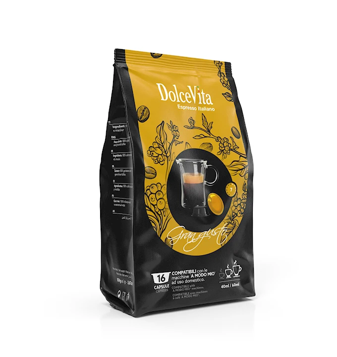 Dolce Vita-café Italiano,Gran Crema,Dolce Gusto,Cápsulas Compatibles,Caja  De 64 Uds. - Buy Italian Espresso Coffee Coffee Capsules Coffee Compatible  A Modo Mio Capsules Arabica Ground Caffee Capsules,Italian Coffee Box Coffee  Capsules Ground Coffee