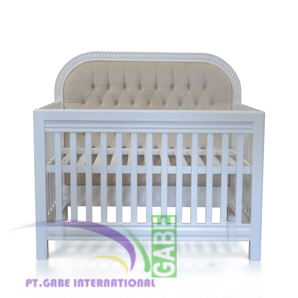 Charlotte Crib Bed Solid Wood Handmade Nursery Furniture Baby Crib