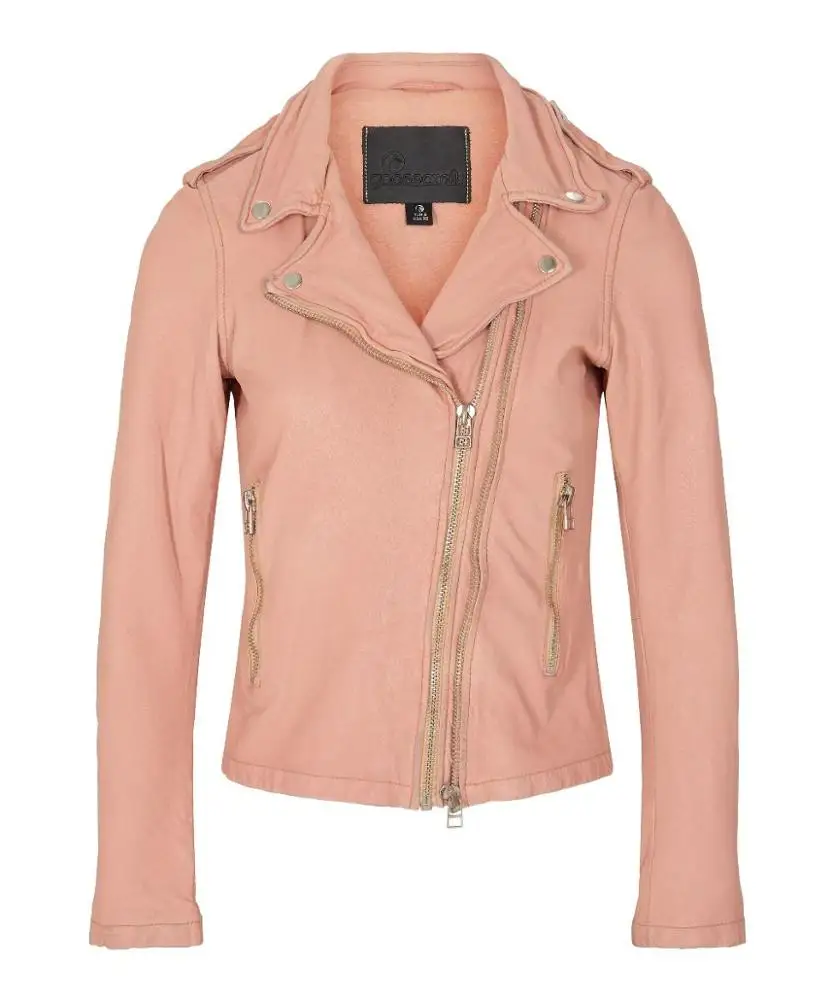 leather jacket pink colour