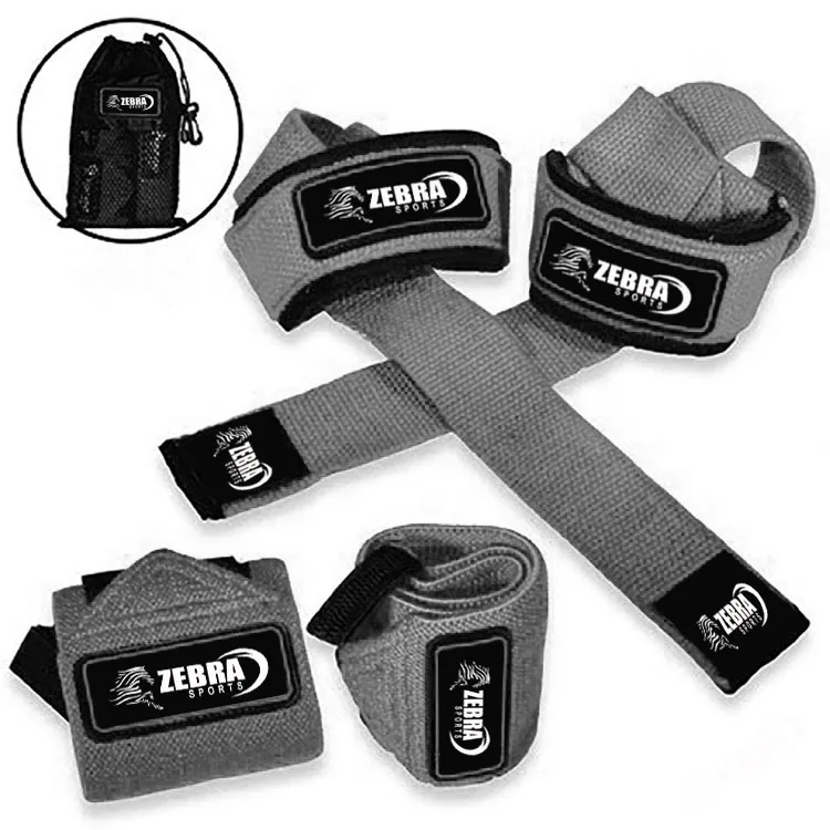 Customized Premium Wrist Wraps Lifting Straps With Carry Bag