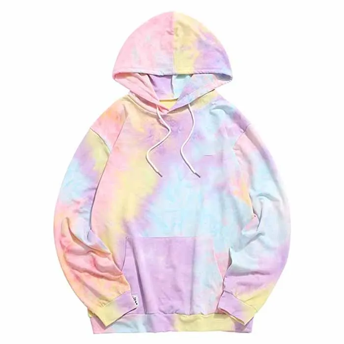 Men's Rose Letter Fleece Kangaroo 