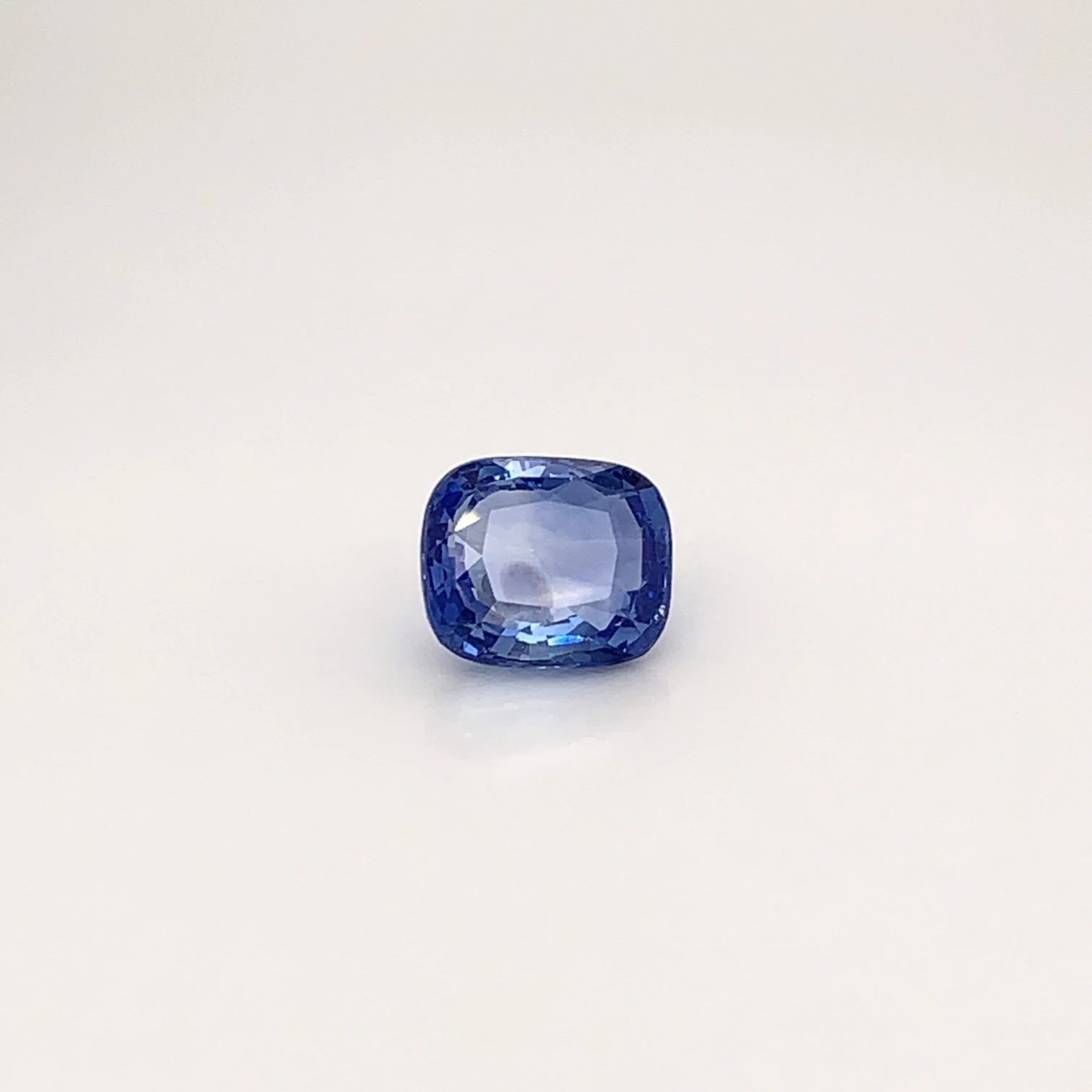 IGI Certified Natural Pastel Blue Sapphire Stone Faceted Cushion