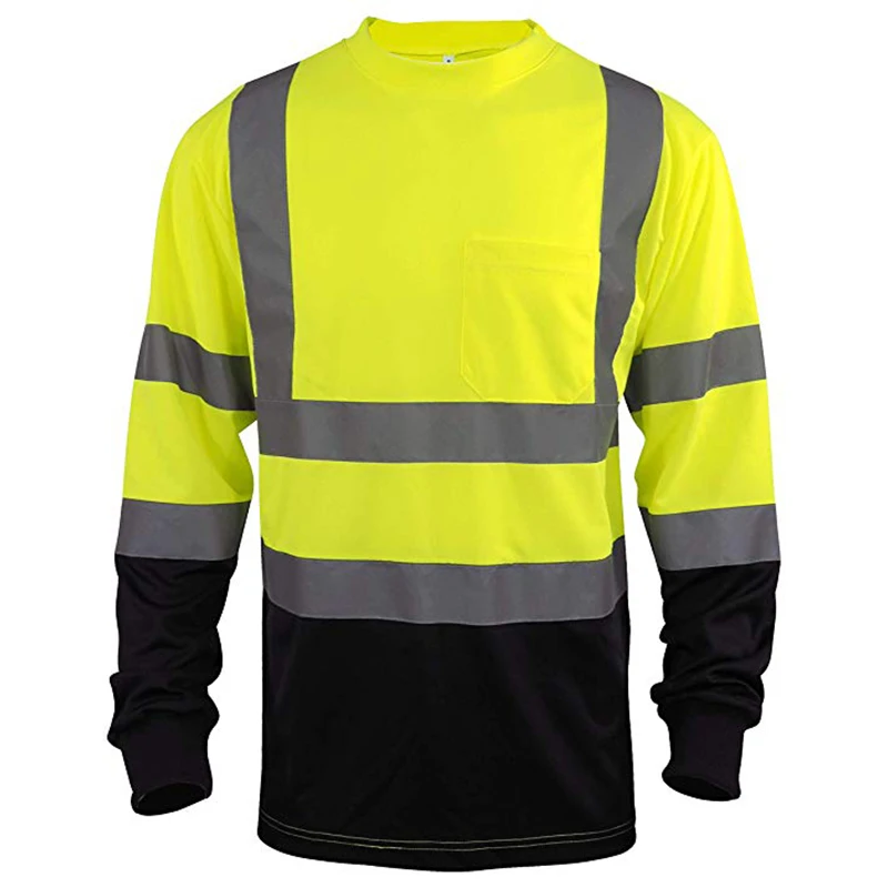 T Shirt Reflective Tape Safety Security Long Sleeve Work Tshirt Breathable Buy Top Quality