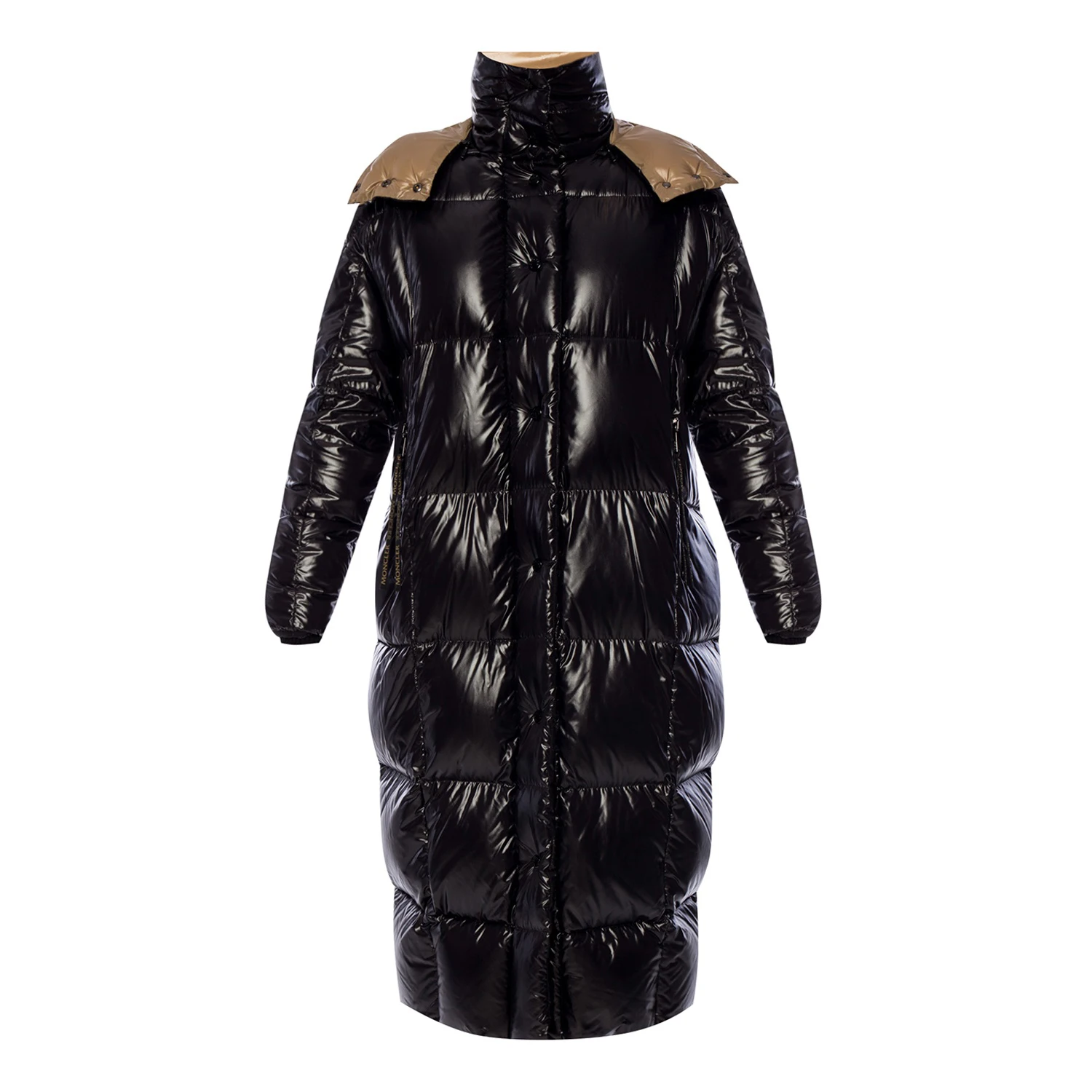 High Quality Women's Long Down Coat With Hood Black Down Parka Puffer ...
