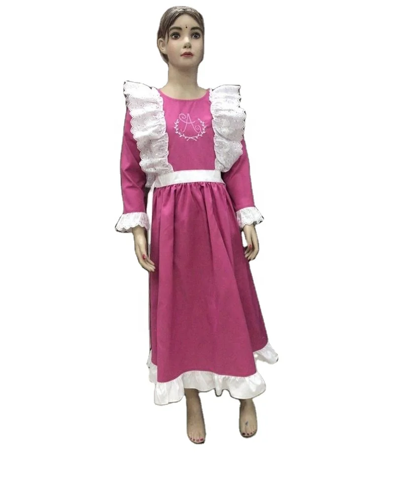 Customized Logo Good Quality School Uniforms for Saudi Arabia Girls Sleeveless Frock Dress