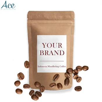 High-class Indonesia Mandheling G1 TP triple hand pick Arabica Medium Roasted Coffee Bean Customized logo