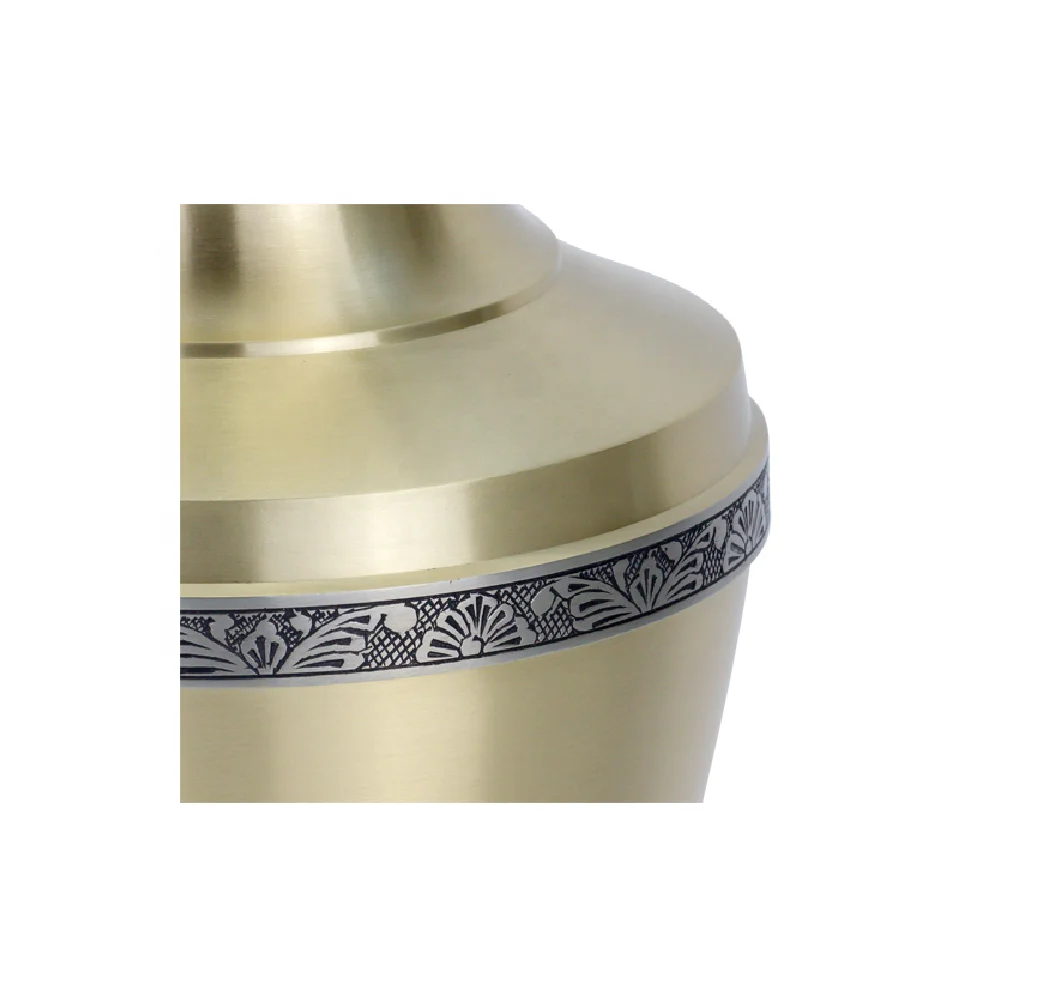 Brass Cremation Urn for Ashes in Gold Manufacturer Wholesaler