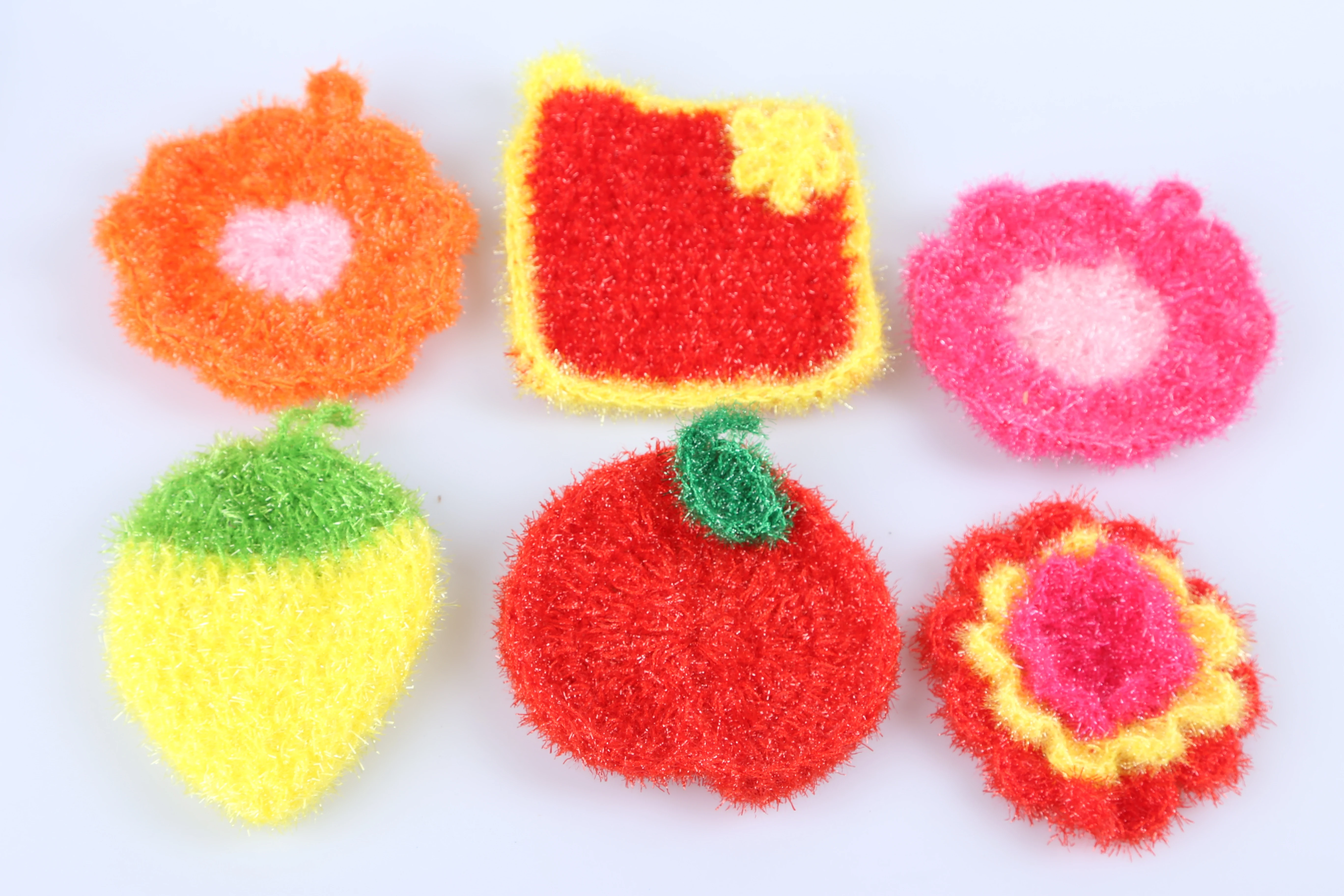 100% Hand Made Unique Non-scratch Crochet Dish Scrubber for amazon Best Selling Product