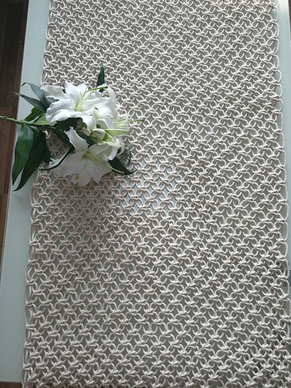 Богемный декор из макраме тканый вручную хлопковый стол с кисточками Свадебный обеденный отель для дома спальни кухни журнальный столик Декор