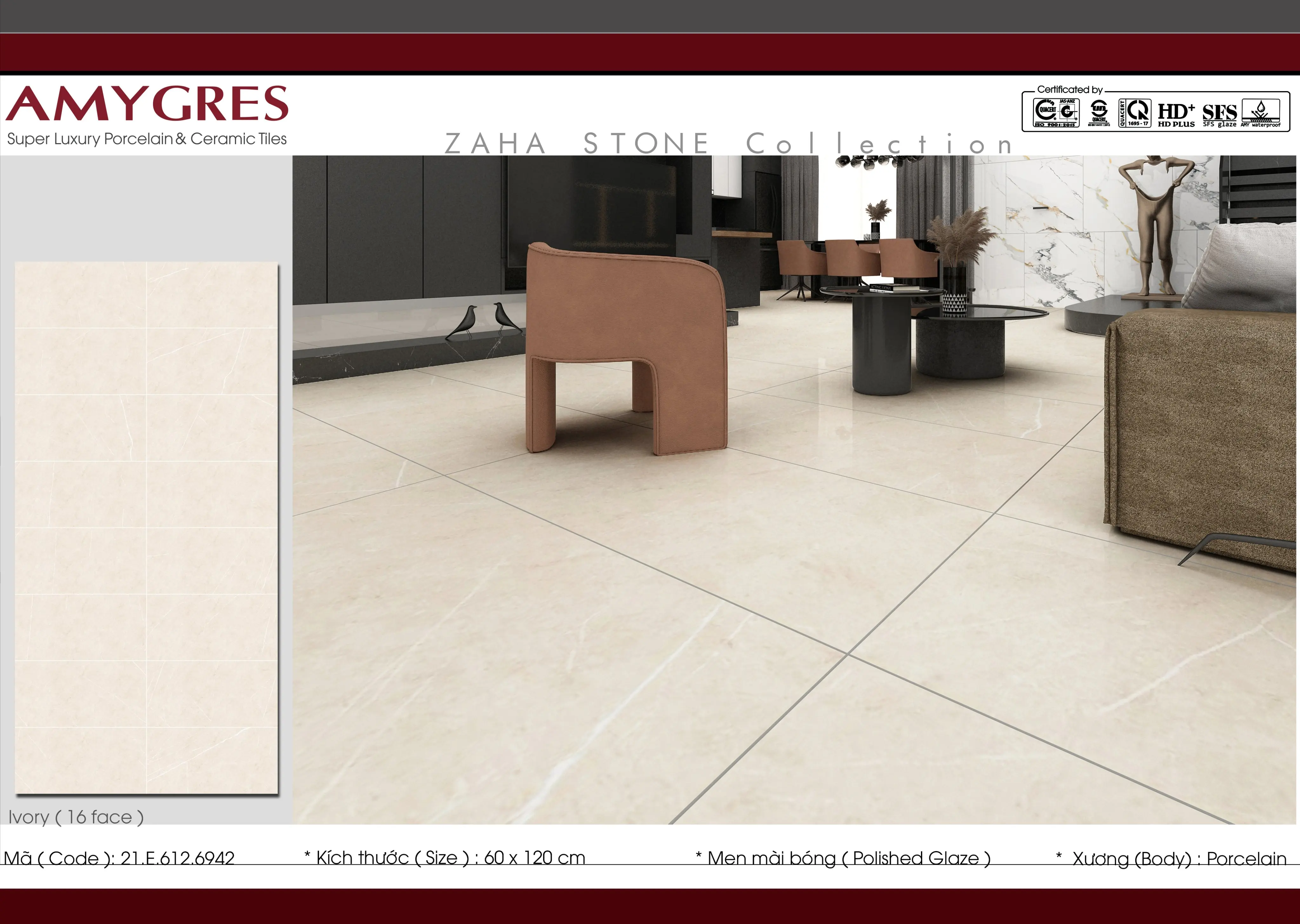 High Quality Floor Tiles 60x120 High Gloss Polished Porcelain Tiles