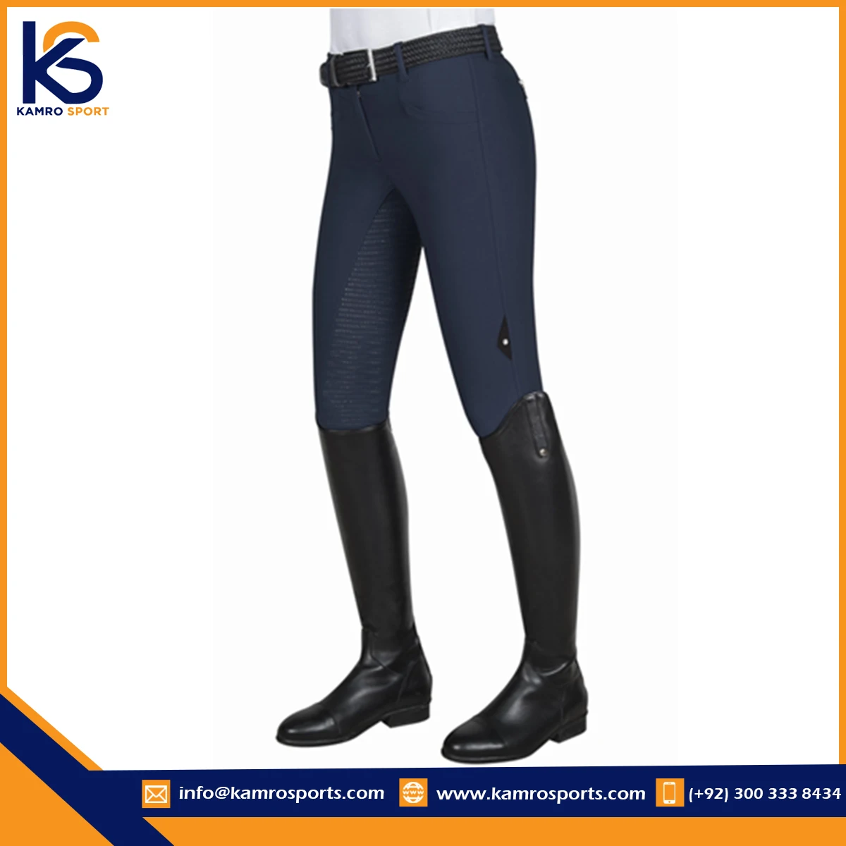 Black Silicone Kids Equestrian Breeches Manufacturer Equestrian Pants