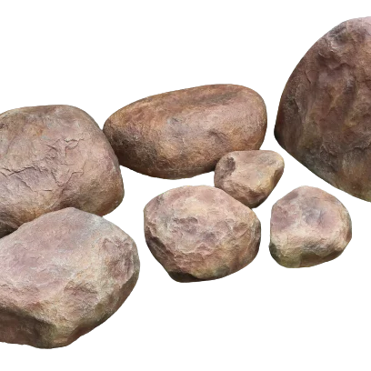 Set of Four Best Export Quality Artificial Clay Rocks Polished Landscaping Stone Decorative Stones for Garden Grouped Rocks