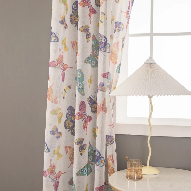Home Decoration Solid Pattern luxury curtain Soft Gauze curtains for the living room luxury