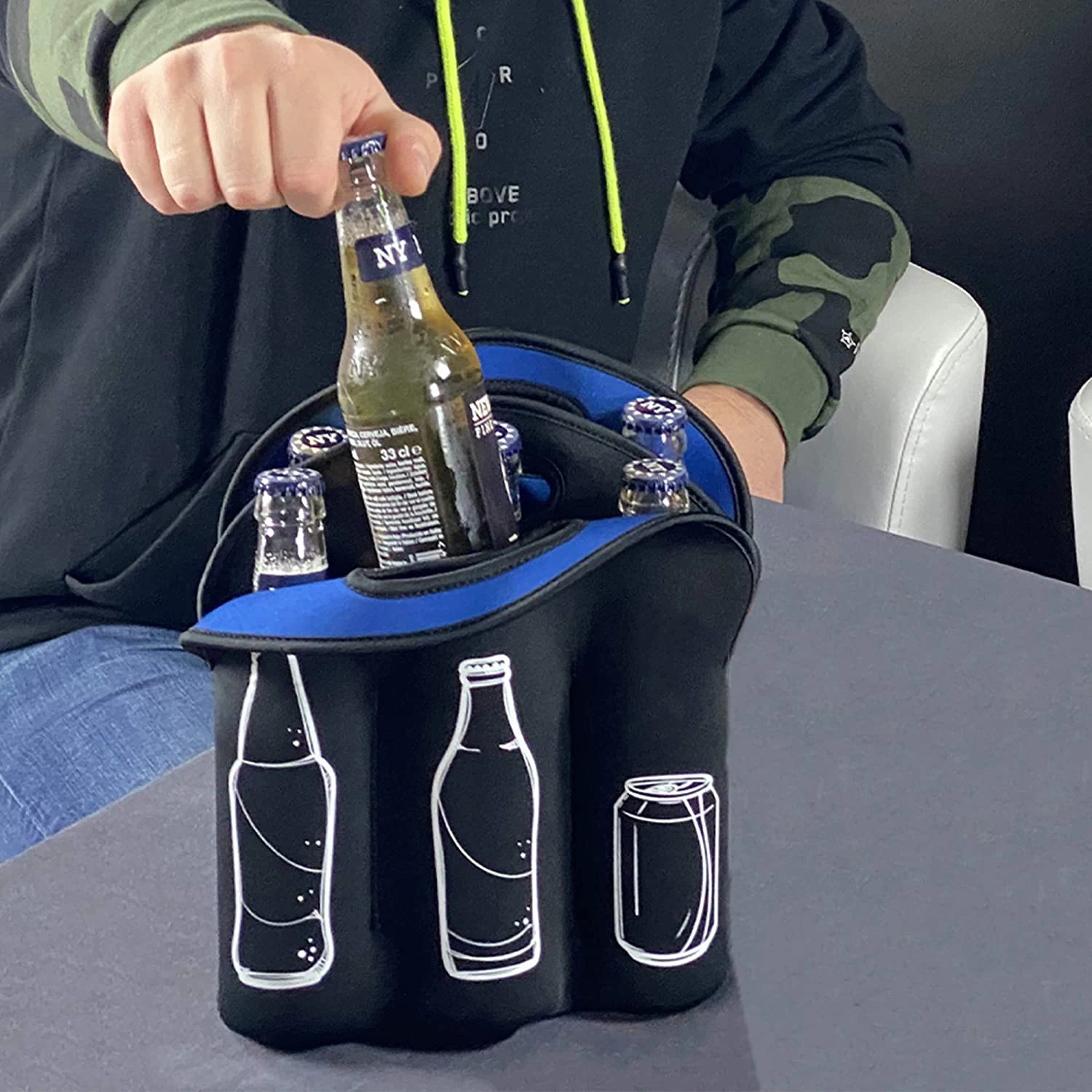
 Неопрен 6 пакет охладитель пива сумка бутылка пива может Перевозчик напитков изолированные бутылки Tote рукав  