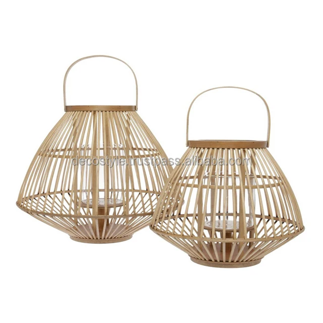 hanging rattan lanterns