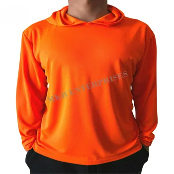 Wholesale Custom Logo High Visibility Multipurpose Long Sleeve Safety Hoodie Shirt with Custom Printing