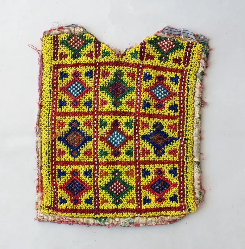 dress neck patch work