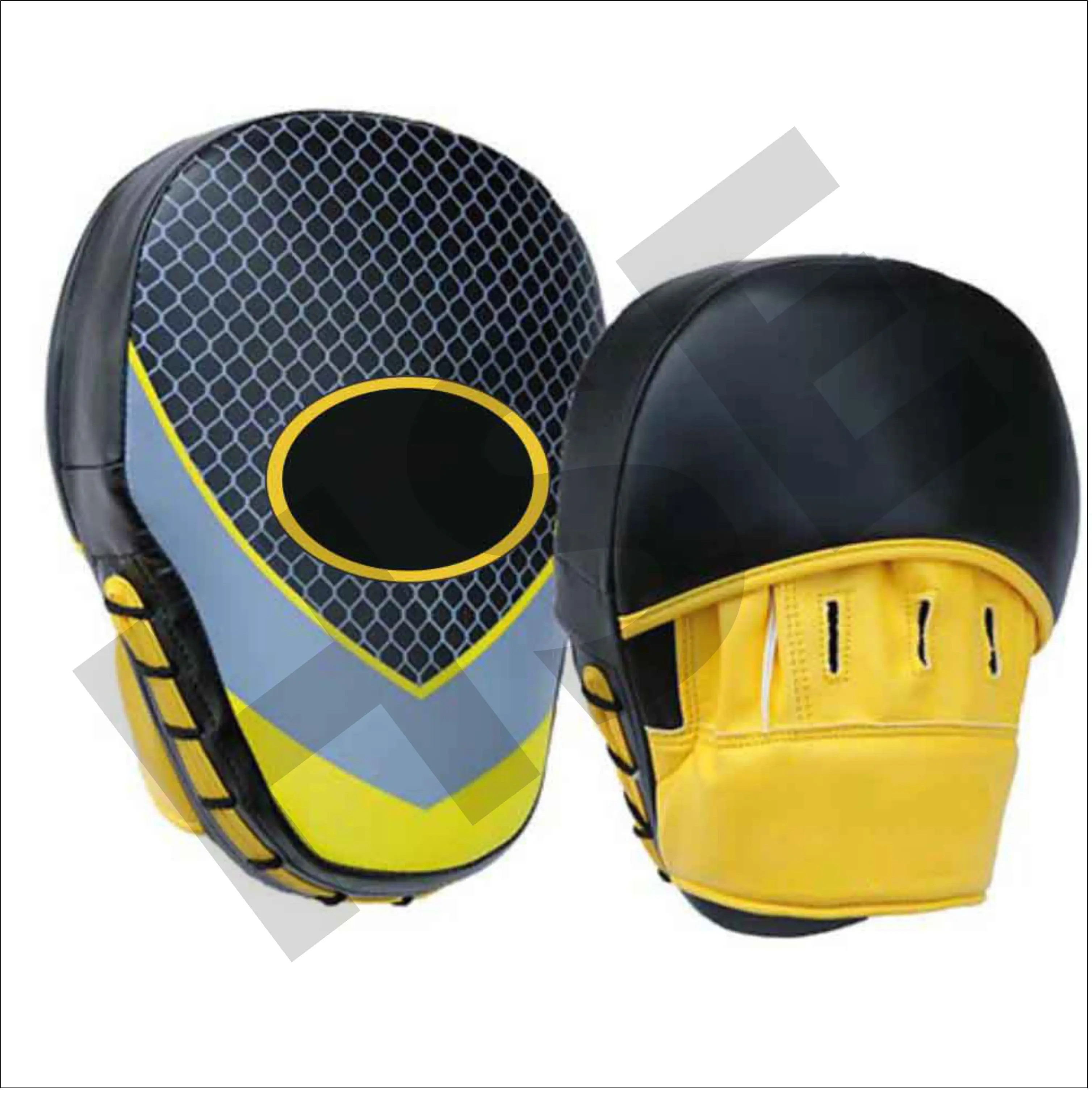 Custom Logo Design Printed Boxing Punching Mitt Target Leather Curved