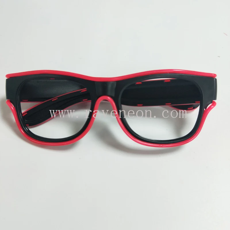 Лидер продаж подсветкой зарядка от USB черная рамка с 7 видов цветов Новинка партия El провода очки для EDM