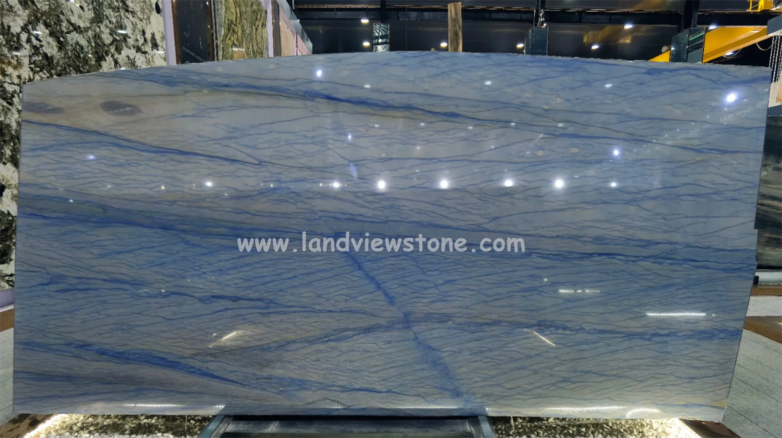 Azul Macaubas Quartzite Azul Imperial Quartzite Blue Sky Marble for Bathroom and Kitchen Countertop Slabs