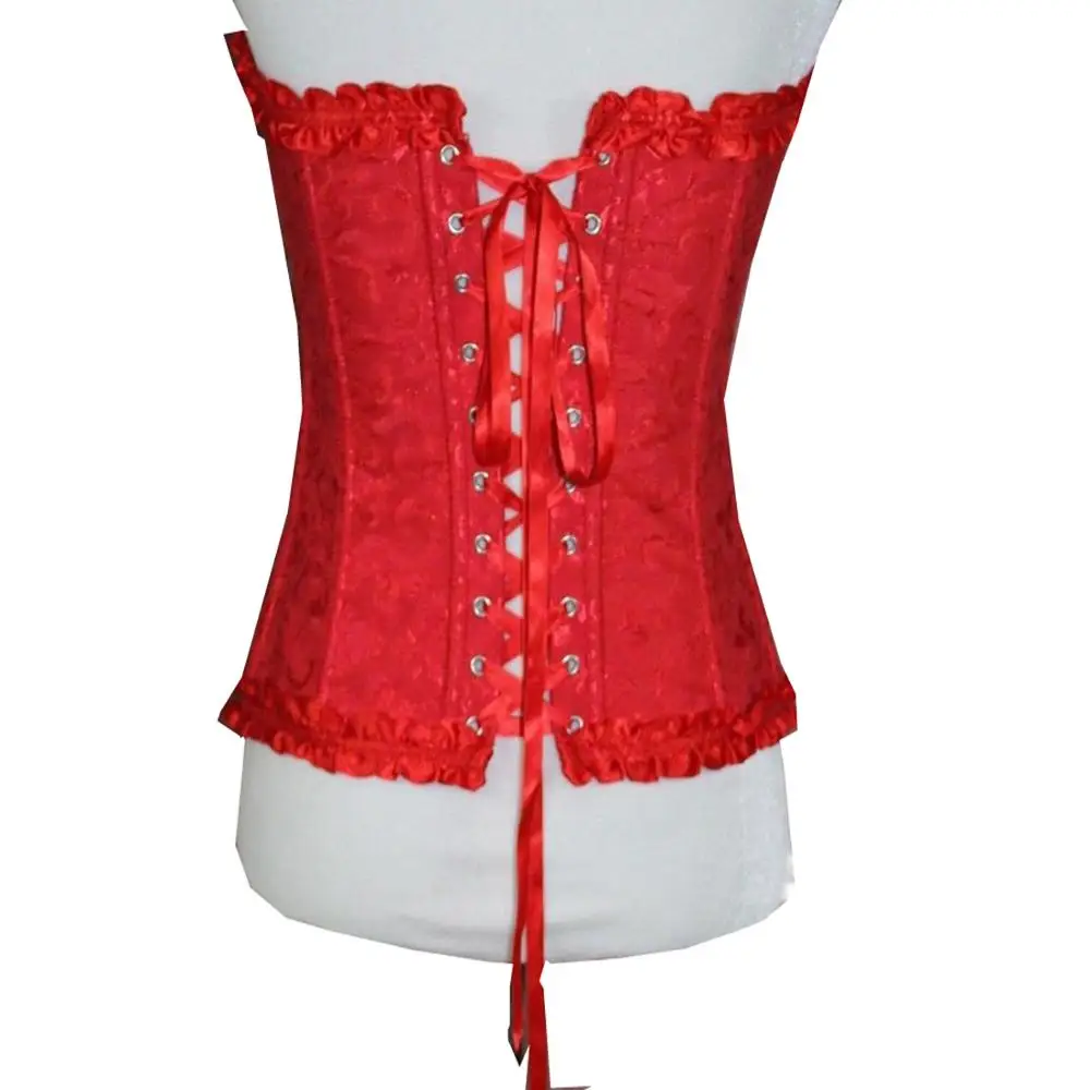 Red Vintage Corset Tops For Women Plus ...